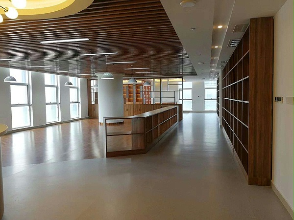 医药高新区人民法院廉政文化展厅博凯PVC复合地板铺设效果图5