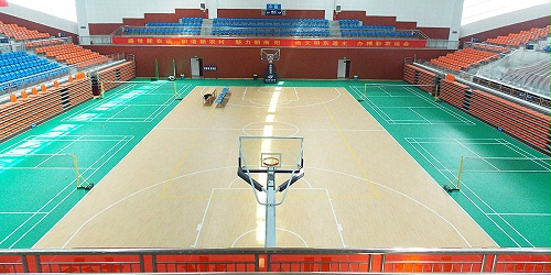 河南省南阳理工大学艾力特篮球场PVC运动地板应用案例